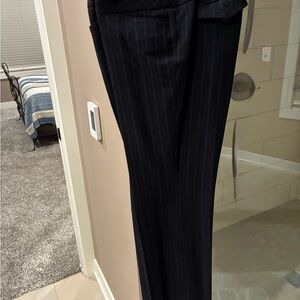 Express Blue and white pin stripe editor pants